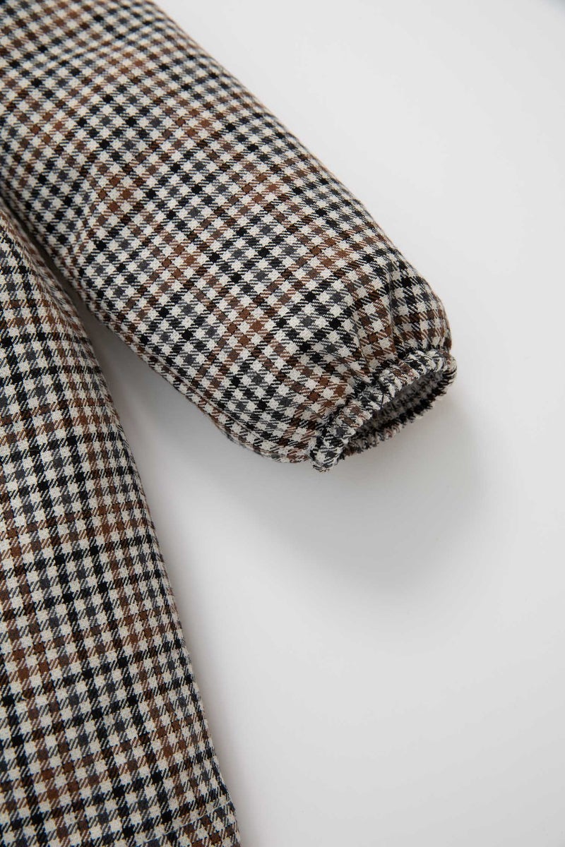 ديفاكتو فستان بيبي بناتي فلانيل قصة عادية كم طويل - Image 3